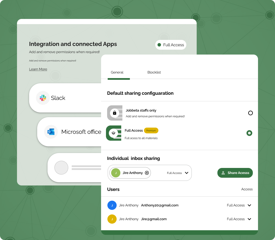 Collaborative and Productivity Tools interface