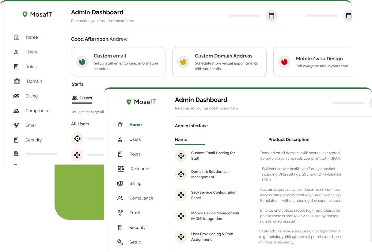 Admin Solutions Dashboard